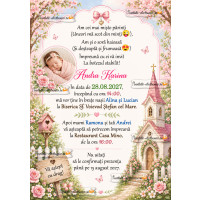 Invitatie digitala botez fetita