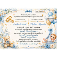Invitatie electronica la nunta si botez baietel