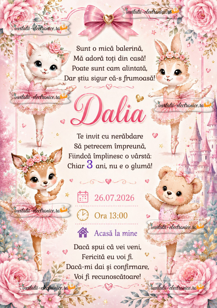 Invitație aniversare fetita