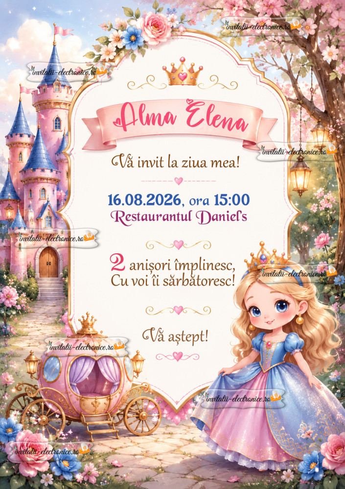 Invitatie printesa 