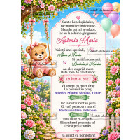 Invitatie la botez fetita 