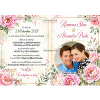 Invitatie la nunta cu flori
