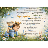 Invitatie botez cu bebe