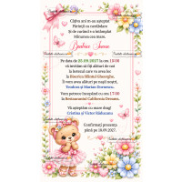 Invitatie botez fetita