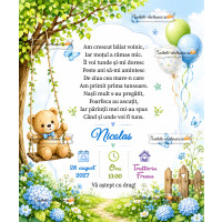 Invitatie digitala cu ursulet