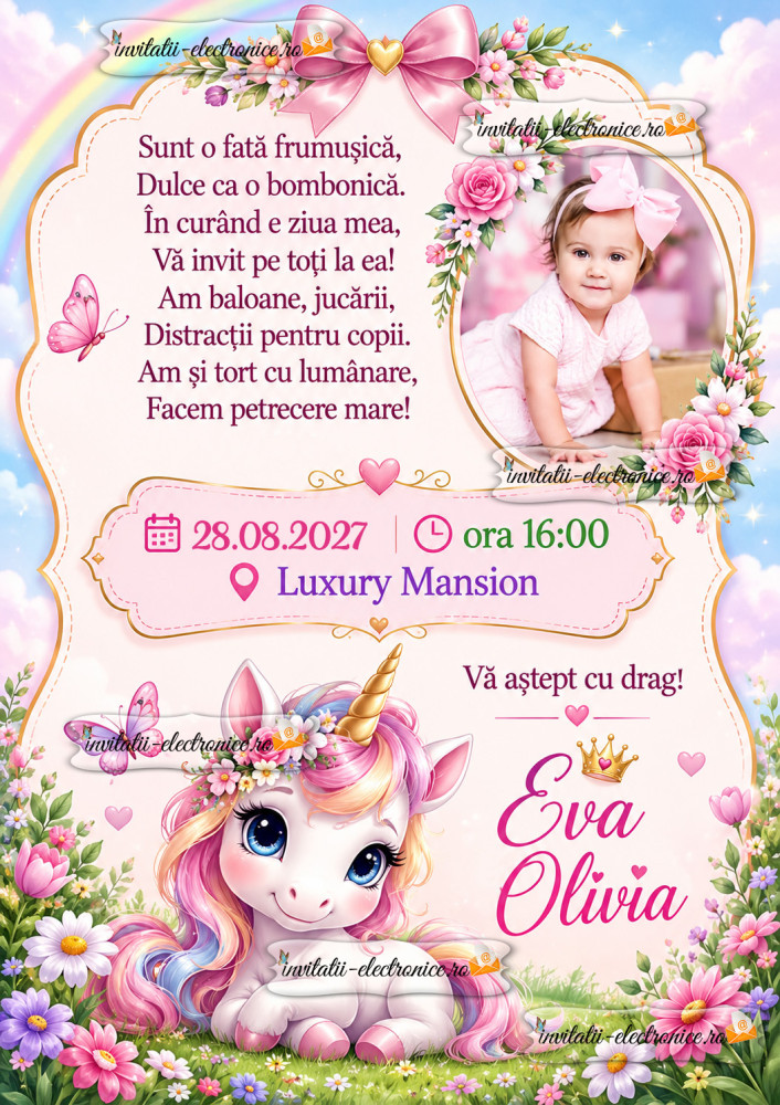 Invitatie petrecere fetita