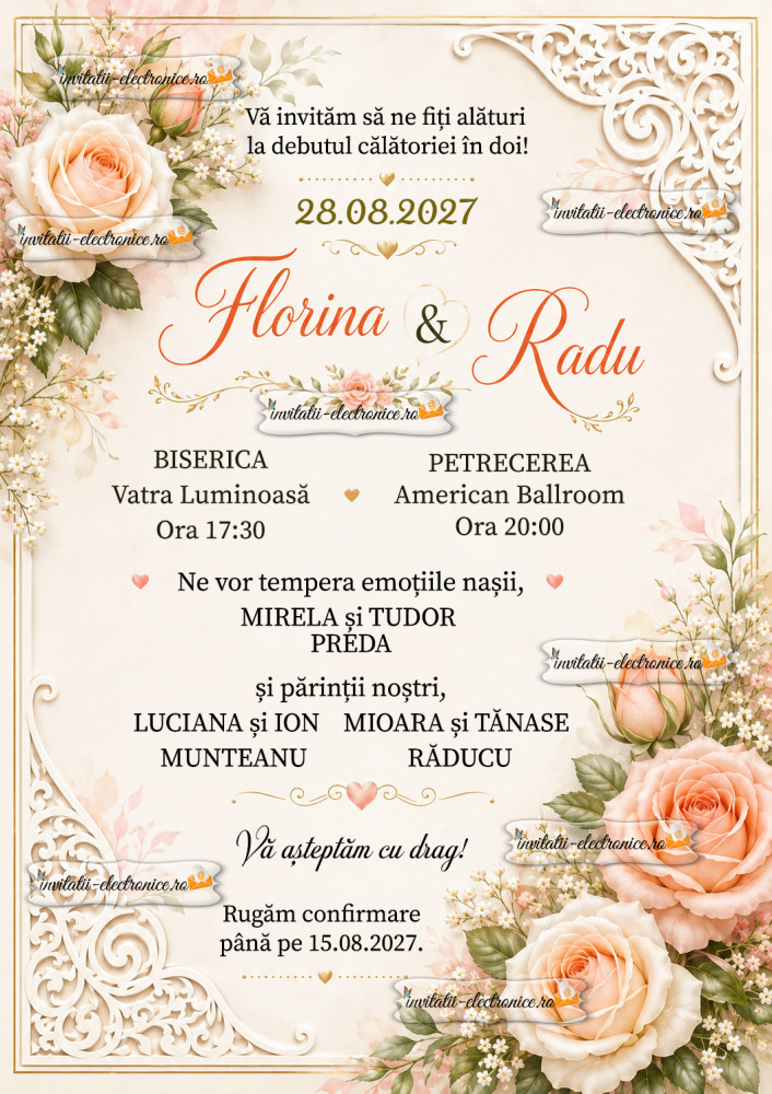 Invitatie electronica la nunta