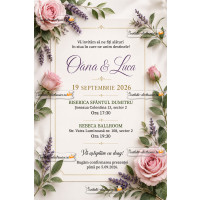 Invitatie de nunta simpla si eleganta