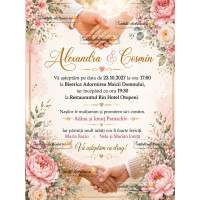 Invitatie la nunta simpla si frumoasa