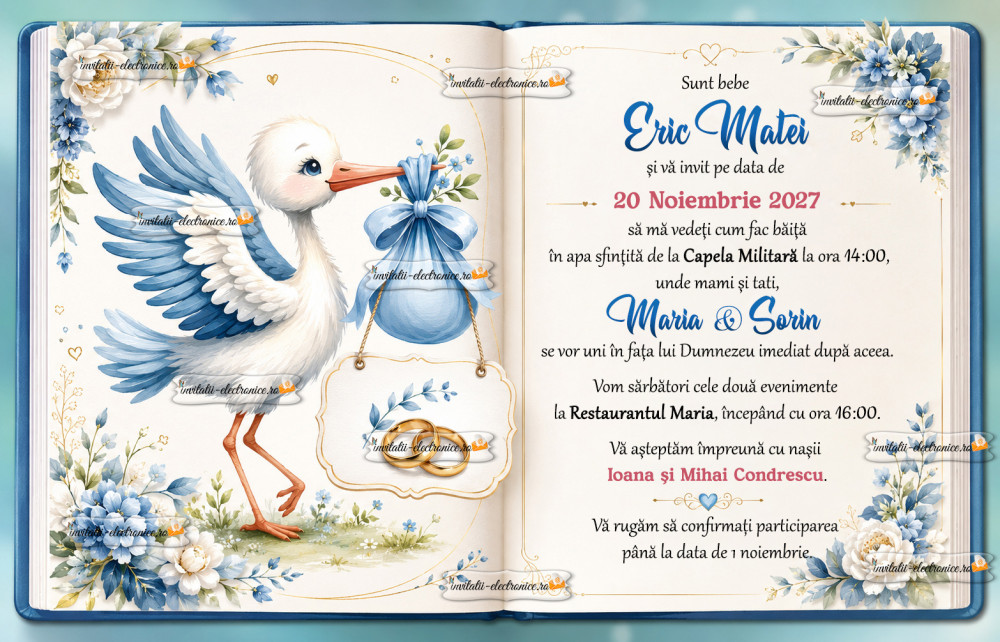 Invitatie nunta si botez