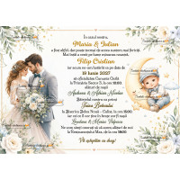 Invitatie la nunta si botez 2 in 1