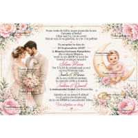 Invitatie la nunta + botez fetita