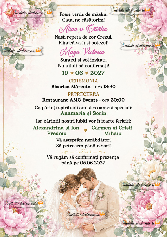 Invitatie nunta si botez