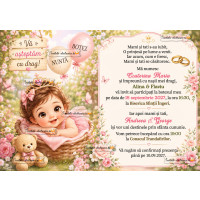 Invitatie nunta + botez fetita