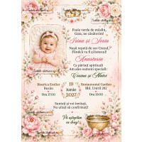 Invitatie la nunta si botezul unei fetite