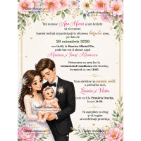 Invitatie la nunta si botez 2 in 1
