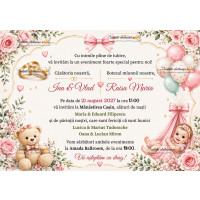 Invitatie digitala nunta + botez