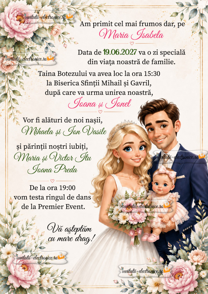 Invitatie la nunta si botez