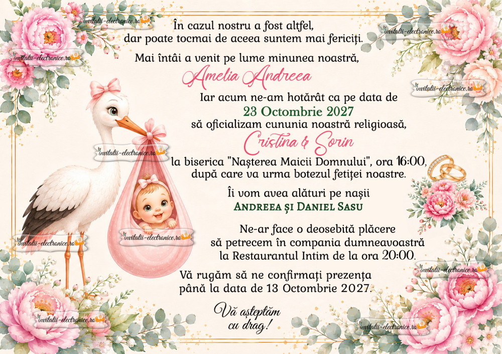 Invitatii la nunta si botez 
