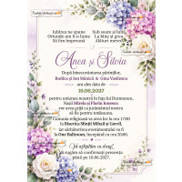 Invitatie digitala de nunta cu flori