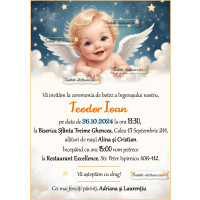 Invitatie digitala cu ingeras