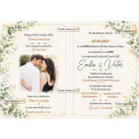 Invitatie de nunta cu poza miri