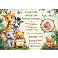 Invitatie la botez cu animale
