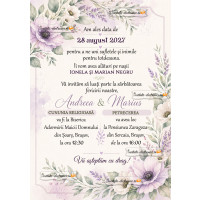 Invitatie de nunta cu flori