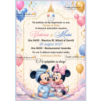 Invitatie botez gemeni