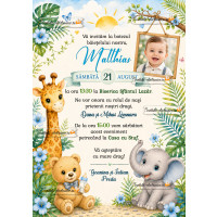 Invitatie la botez cu animale