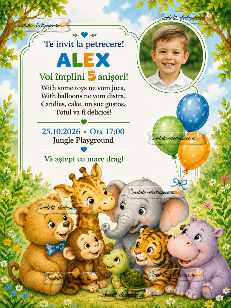 Invitatie cu animale 