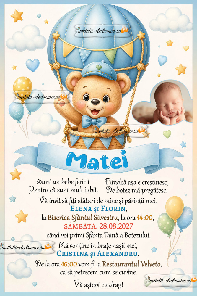 Invitatie la botez 