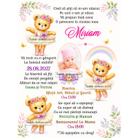Invitatie la botez cu balerine