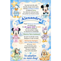 Invitatie electronica cu Mickey si Minnie