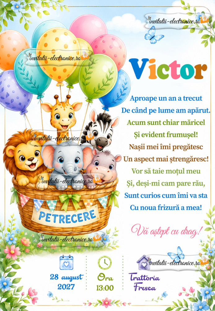 Invitatie cu animale