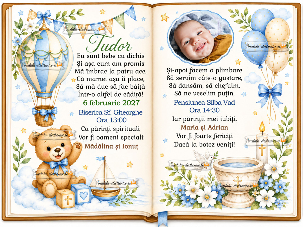 Invitatie la botez baietel