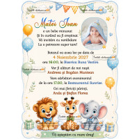 Invitatie cu animale vesele