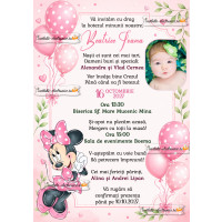Invitatie cu Minnie Mouse