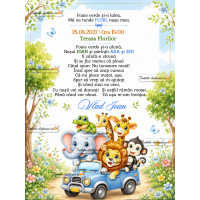 Invitatie cu animale din jungla