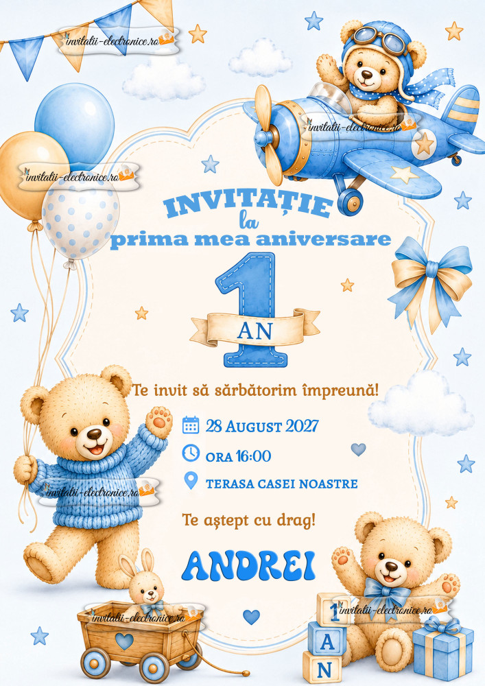 Invitatie digitala aniversare