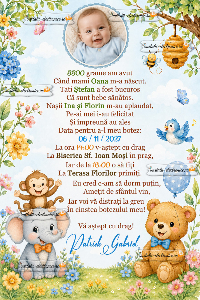 Invitatie de botez 