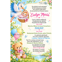 Invitatie la botez fetita 
