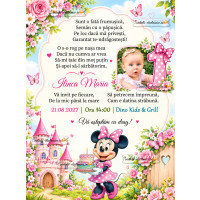 Invitatie cu Minnie Mouse