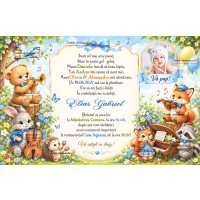 Invitatie de botez cu instrumente muzicale