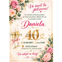 Invitatie la petrecere 40 ani