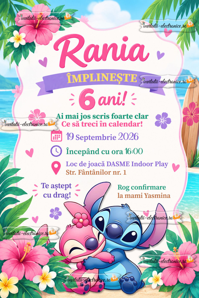 Invitatie Stitch