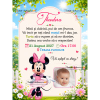 Invitatie la petrecere cu Minnie Mouse