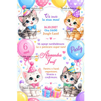 Invitatie cu pisici