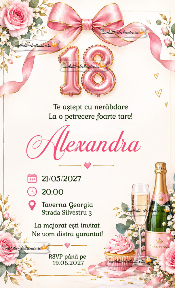 Invitatie majorat fata