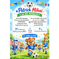 Invitatie - tema fotbal